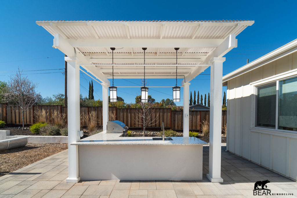 outdoor kitchen and grill